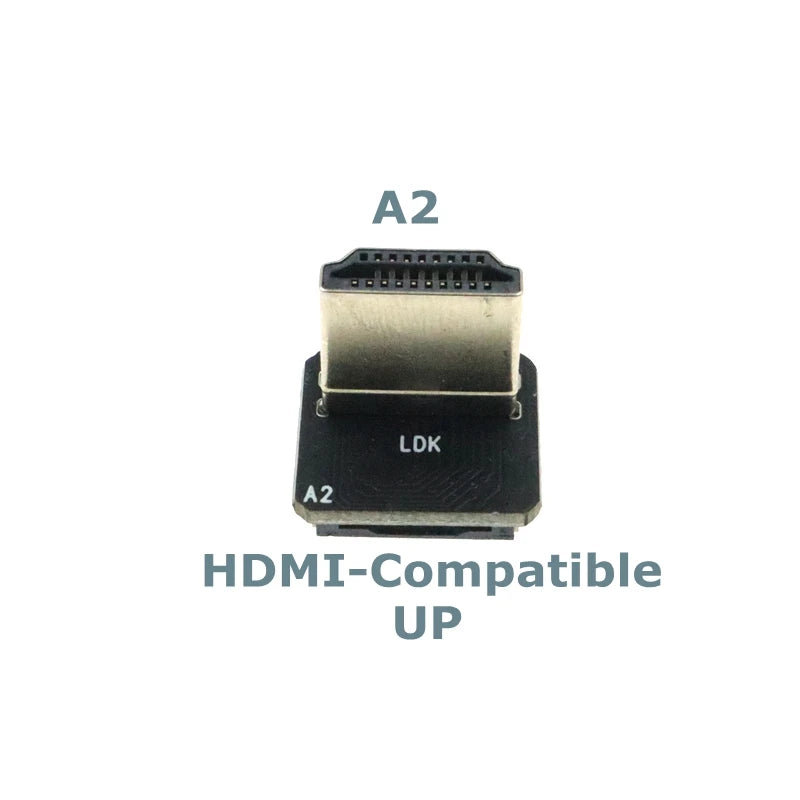 Ribbon FPV HDMI-Compatible Connector Flexible Flat Cable Raspberry Pi 4 Micro HDMI to HDMI/Mini HDMI Female 90 Degree FFC 20pin