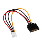 SATA Adapter PC Computer IDE 4 Pin to SATA Male Adapter Power Cable Cord 20cm SATA Cable 15Pin to 4Pin FDD Floppy