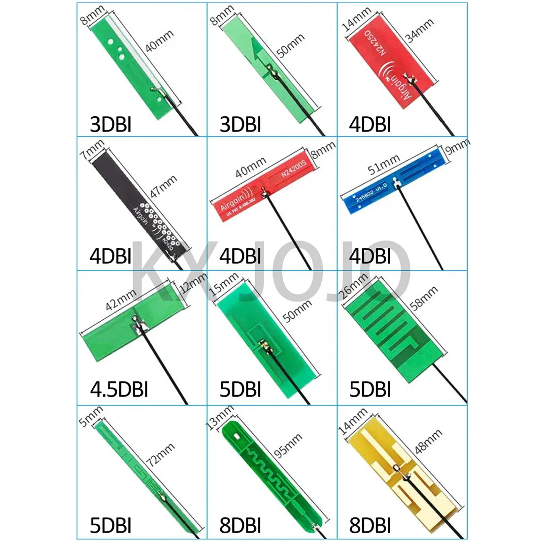 Built-in PCB Antenna 1pcs 2.4G 5.8G Dual-frequency WIFI Module Omni Directional High-gain Antenna IPX Ufl 1/Soldering Bluetooth
