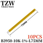 TZW 10PCS NTC Thermistor Temperature Sensor Film Resistance Probe MF55 B3435 B3950 10K 50K 100K 25MM 50MM 75MM