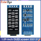 1.09 Inch OLED Display Module 128x64 White SSD1312 I2C, 4 Pin Interface for Raspberry Pi, Low Power Wide View