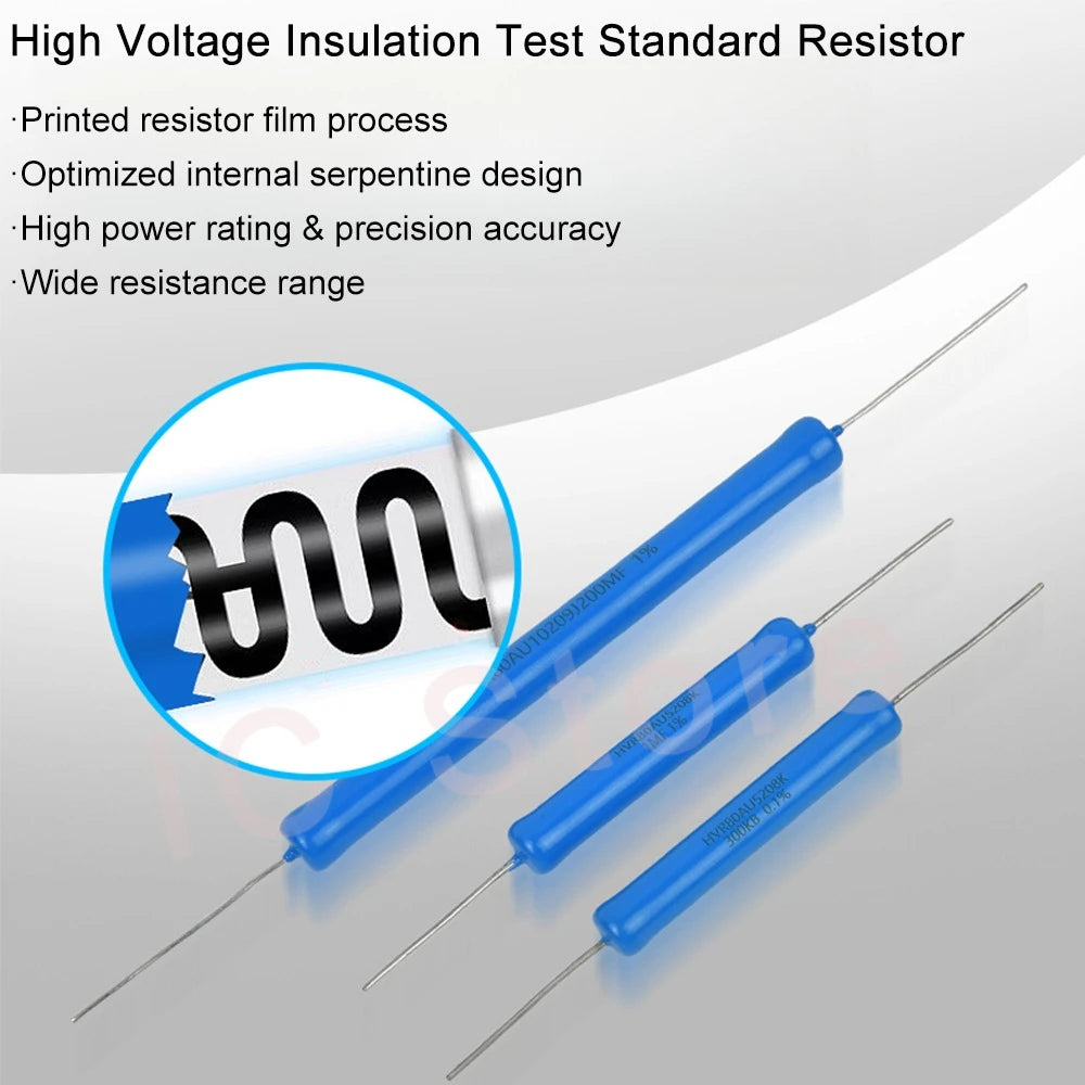 1PCS HVR80 1% 3W 5W 10W High Voltage Insulation Resistor 10K 1M 500M for Withstand Voltage Test Calibration Certification