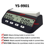 YS9901/YS902 Professional Chess Timekeeper Chess Digital Clock Multi-functional Digital Count Up/Down Precision Game Stopwatch