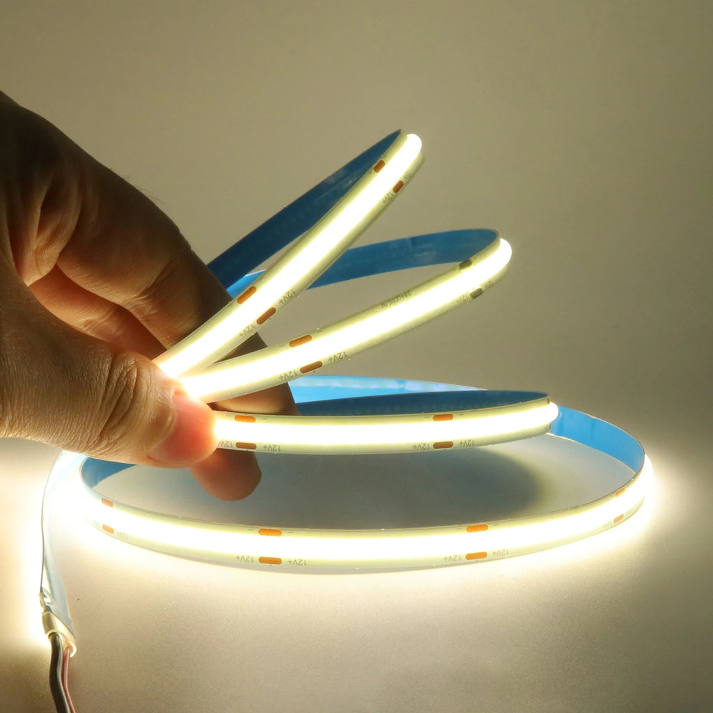 5V COB LED Strip 3mm 5mm 8mm Width 320LEDs/m High Density COB LED Tape AA Battery Powered Linear Lighting White Red Green Blue
