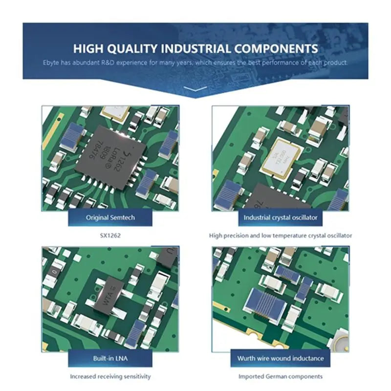 EBYTE High-Precision 32Mhz TCXO SX1262 Lora Module E22-900M30S 850-930Mhz Frequency 30Dbm 12Km SPI Interface Low Power