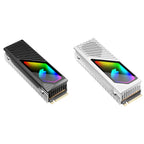M.2 2280 SSD Heatsink SSD Aluminum Alloy 5V 3 Pin ARGB Radiator Built-in Cooling Fan Hard Drive Heatsink M.2 Radiator Cooler