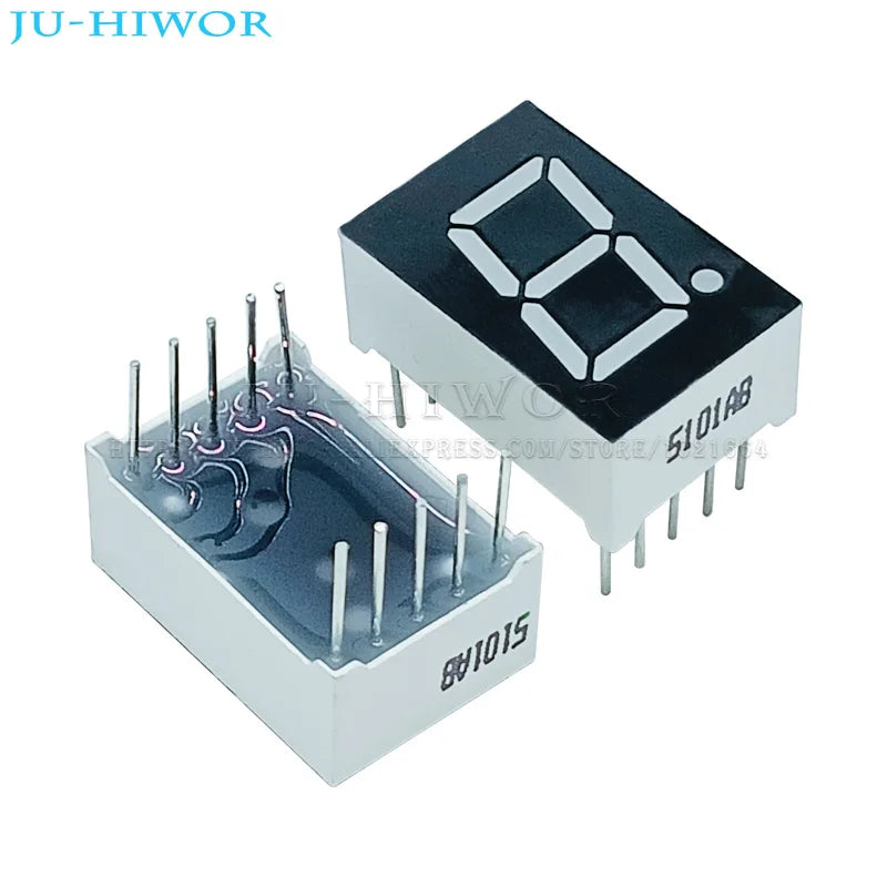 10pcs 0.56 Inch 10Pins 5161AB 5161BB 1 Bit Digit 7 Segment Blue LED Digital Display Digitron Common Anode Cathode C-C C-A