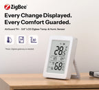 SONOFF SNZB-02DR2 AirGuard TH 3.6'' LCD Zigbee Temperature Humidity Sensor App Monitoring Work With Apple Home Via Matter Bridge