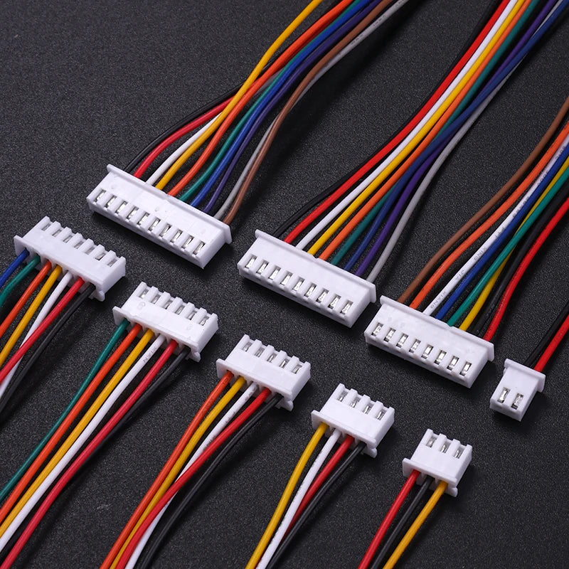 10 Sets  XH2.54 Terminal Wire  JST Male Female  2P  3P  4P  5P  6P  7P  8P  9P  10 Pin  100MM 200MM   26AWG Cable   2.54mm pitch