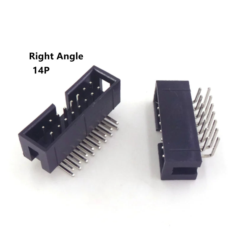 10PCS DC3 JTAG ISP Socket 2.54mm IDC Box Header Connector 6P/8P/10P/14P/16P/20P/30P/34P/40P Double Row Straight / Curved Needle
