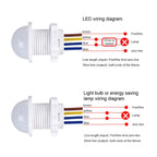 110v 220v Home Indoor Outdoor Infrared Light Motion Sensor Time Delay Home Lighting PIR Switch LED Sensitive Night Lamp