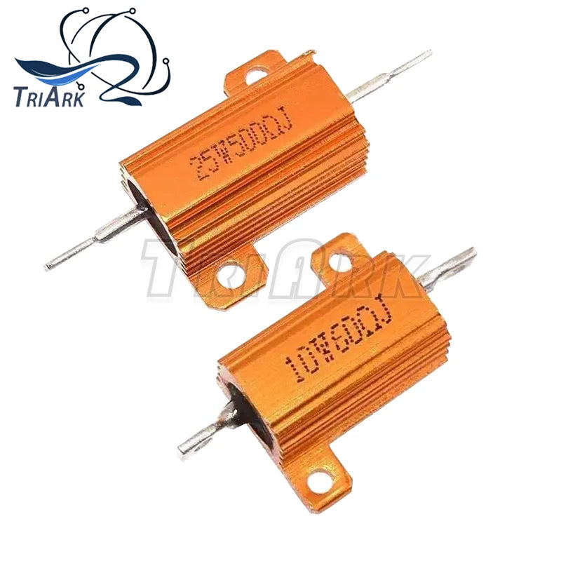 RX24 5W 10W 25W 0.01 ~ 30K Aluminum Power Metal Shell Case Wirewound Resistor 1 2 3 5 6 8 10 20 100 150 1K 10K 20K 30K 100K ohm