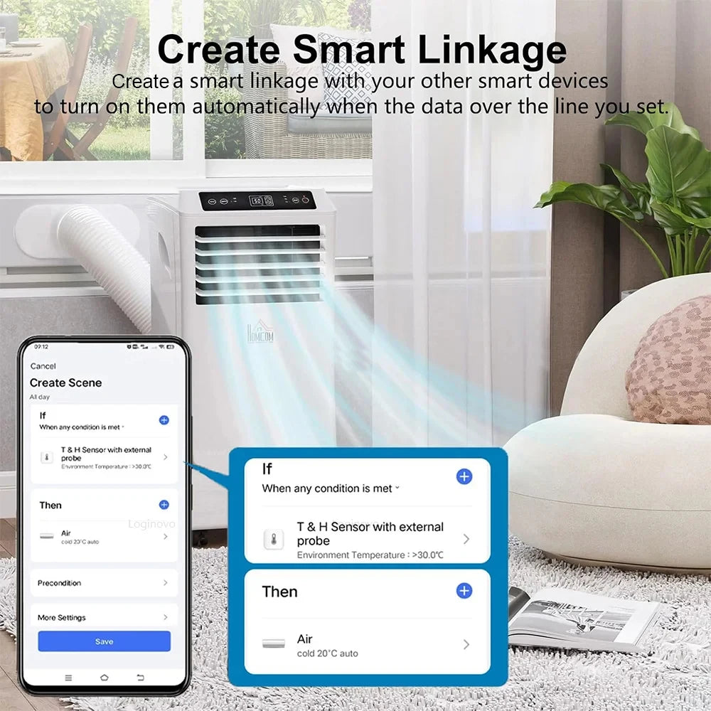 2026 New Tuya WiFi Humidity Temperature Sensor with External Probe Thermometer for Smart Home APP Monitoring for Refrigerator