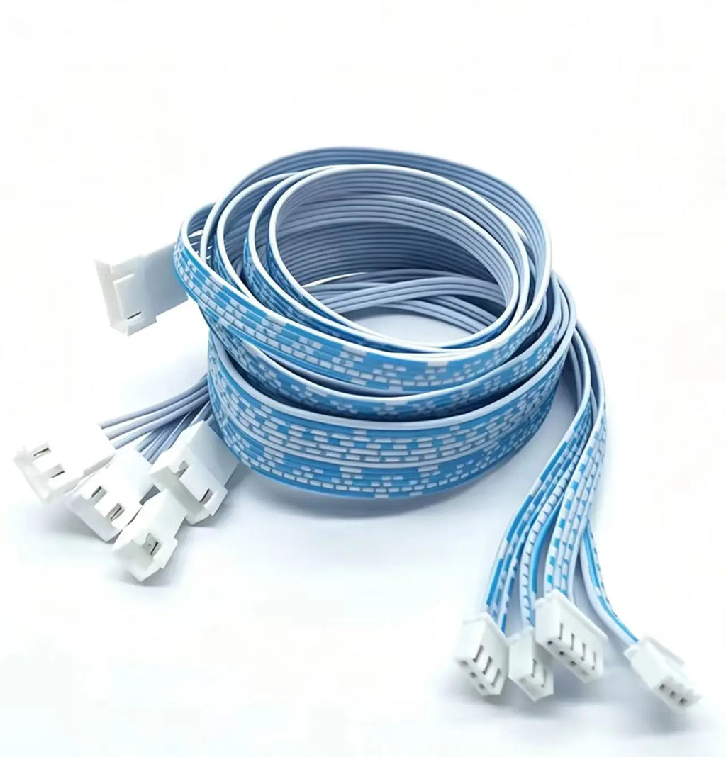 10pcs XH2.54mm 2468 24AWG Flat 2P 3P 4P 5P 6P -12P 1mtr 2m 3m Single Double Male Female Extension Wire