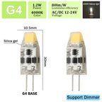 2pcs Mini G4 12V 24V LED Lamp Dimmable Light 3W COB Bulb AC DC 12V Lampada COB 360 Beam Lampada G4 COB Lights Replace Halogen