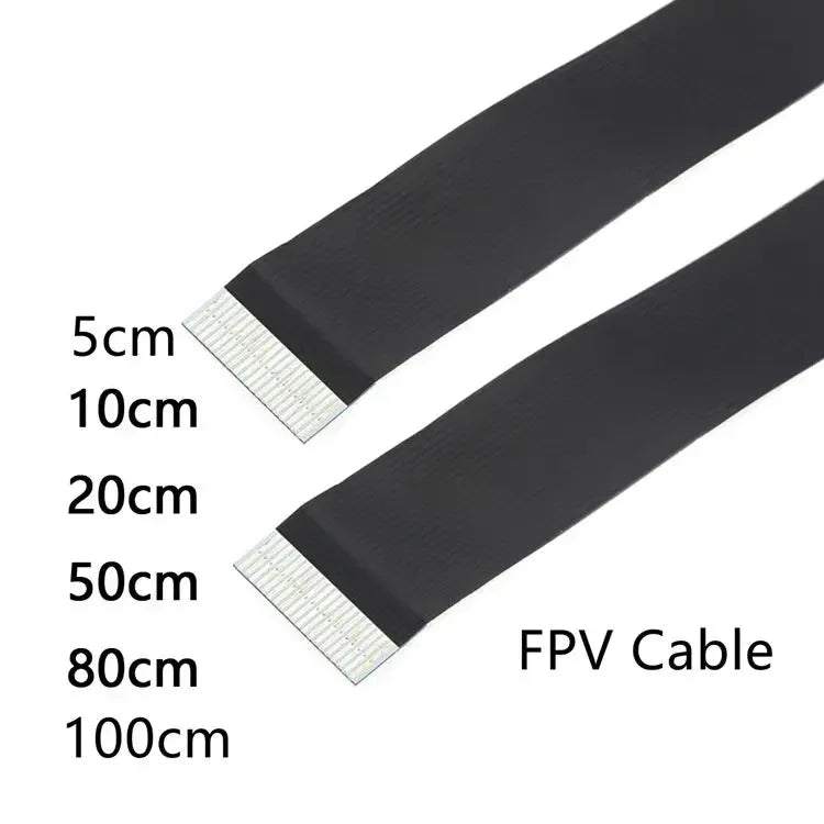 Ribbon FPV HDMI-Compatible Connector Flexible Flat Cable Raspberry Pi 4 Micro HDMI To HDMI Mini HDMI Female 90 Degree FFC 20pin