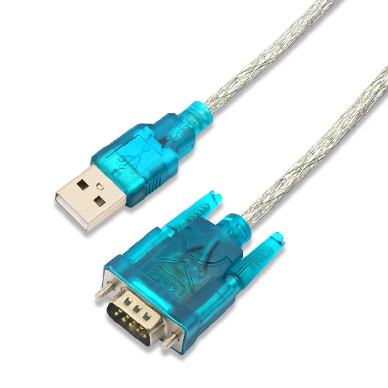 1PCS USB to Serial Port 9-Pin Data Cable HL-340 Chip to RS232 Converter Male Female USB2.0 to DB9 Interface Conversion Cable