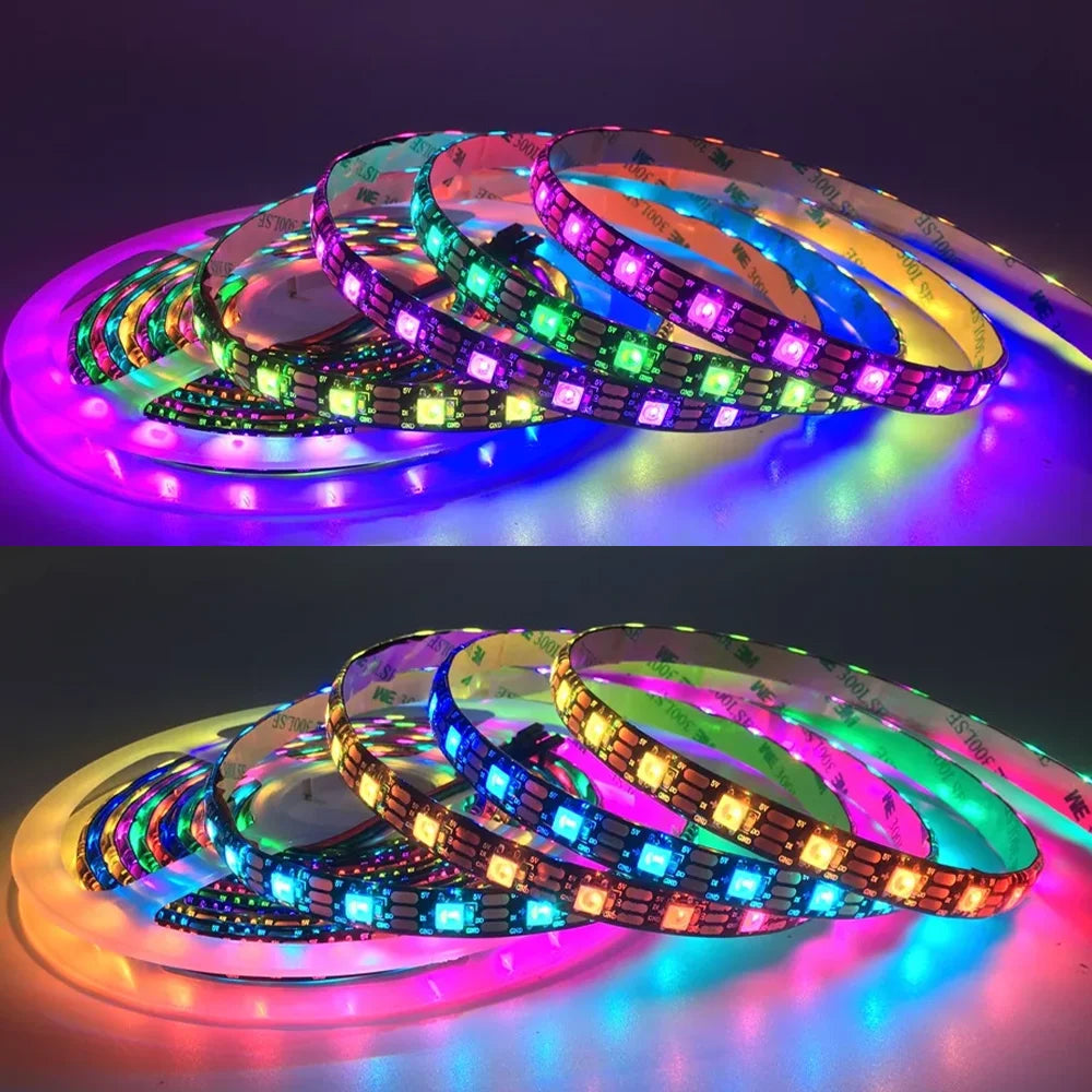 4 IN 1 SK6812 RGBW RGBNW RGBWW LED Strip (WS2812B Similar) Smart Color Soft LED Lights Lamp 30/60/144 LEDs/m Addressable Light 5