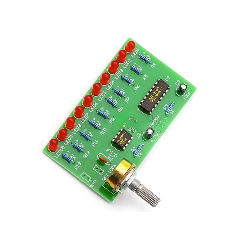 Ten Way Flow Light Kit NE555+CD4017 Small Production DIY Electrical and Electronic Teaching Welding Training Parts