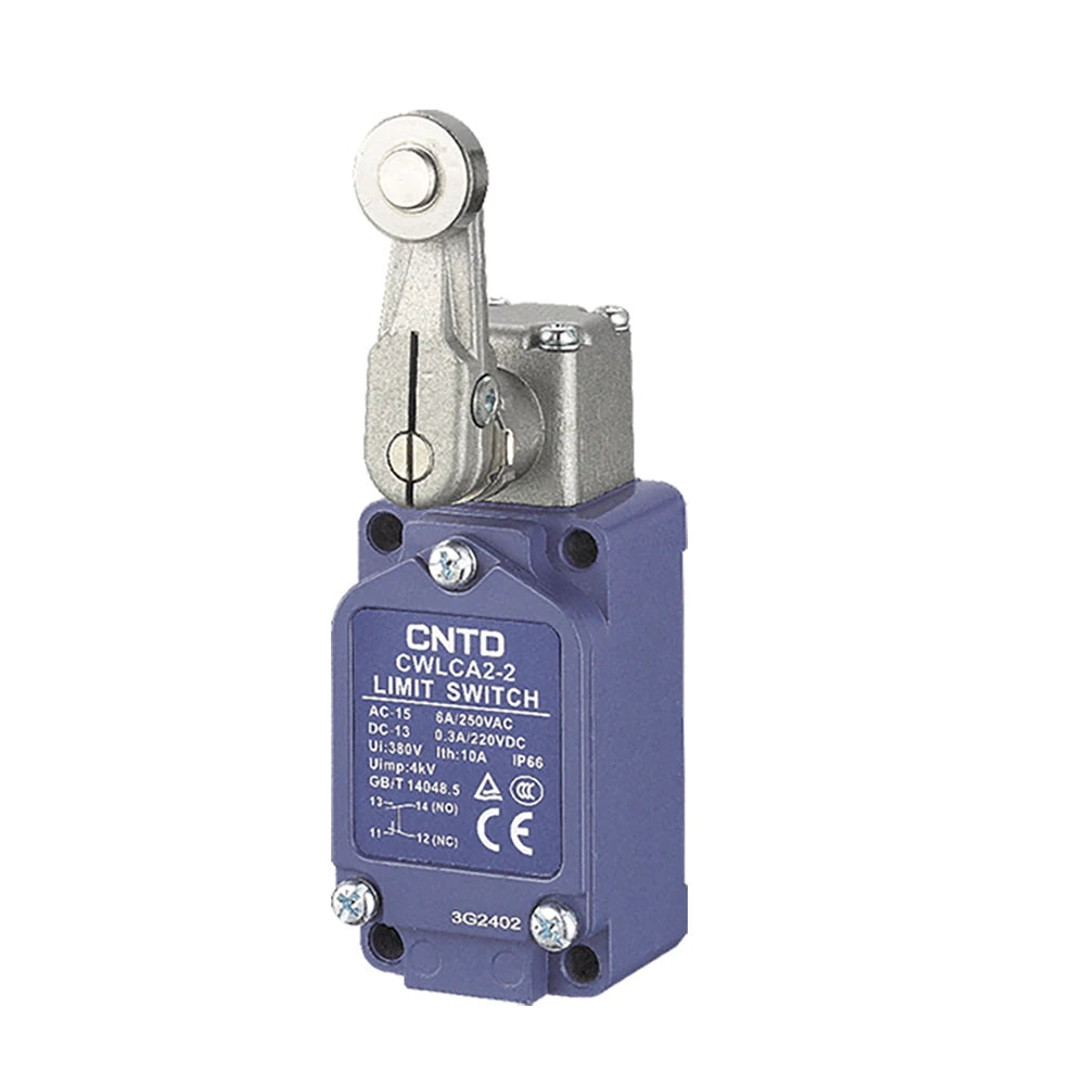 Heavy‑Duty Industrial Limit Switch CNTD CWLCA2‑2 10A 380VAC IP66 DPDT Za Double Break Roller Lever Vertical Travel Switch