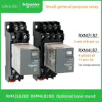 Schneider Small Intermediate Relays RXM2LB2BD RXM4LB2BD 220V DC24V Precise Control Excellent Compatibility