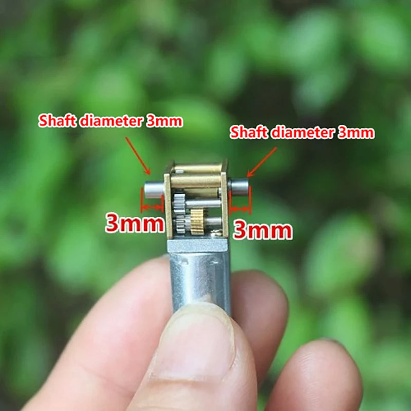 Mini N20 Dual Shaft Gear Motor DC 3V 3.7V 5V 850RPM D-Shaft Large Torque Micro Turbo Worm Full Metal Gear Box Reduction Motor