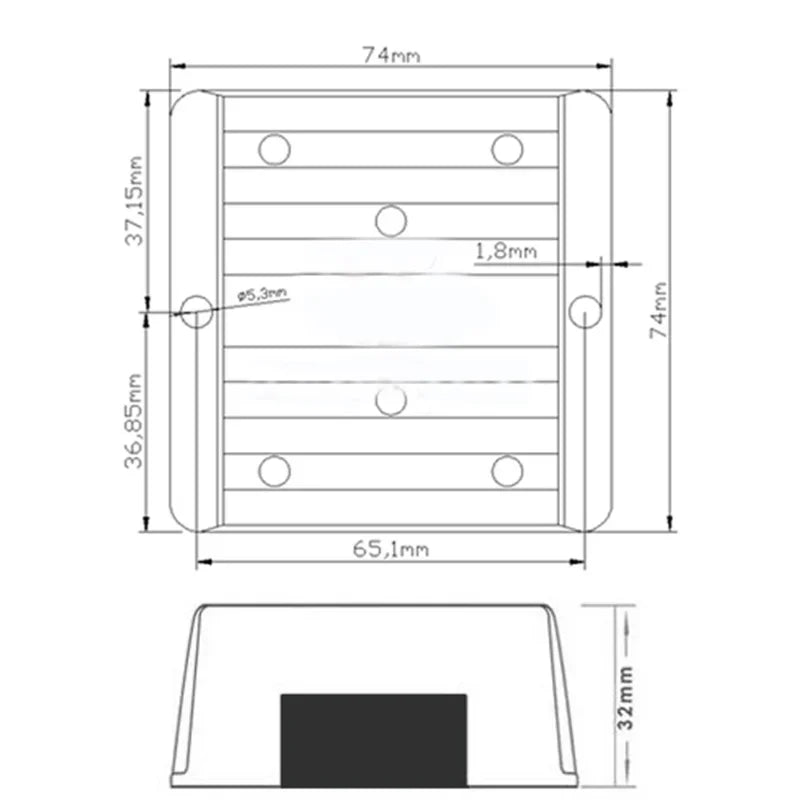 24V to 12V 1A-60A Power Converter DC Step Down 24 Volt to 12 Volt Buck Module Buck Regulator Voltage Transformer
