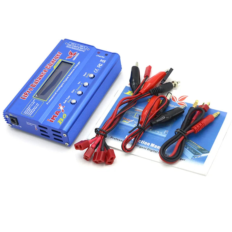 New iMAX B6 LCD Screen Digital RC Lipo NiMh Battery Balance Charger +B6AC Lipo Charging XT60 / T Plug Adaptor Board 2-6S Charger