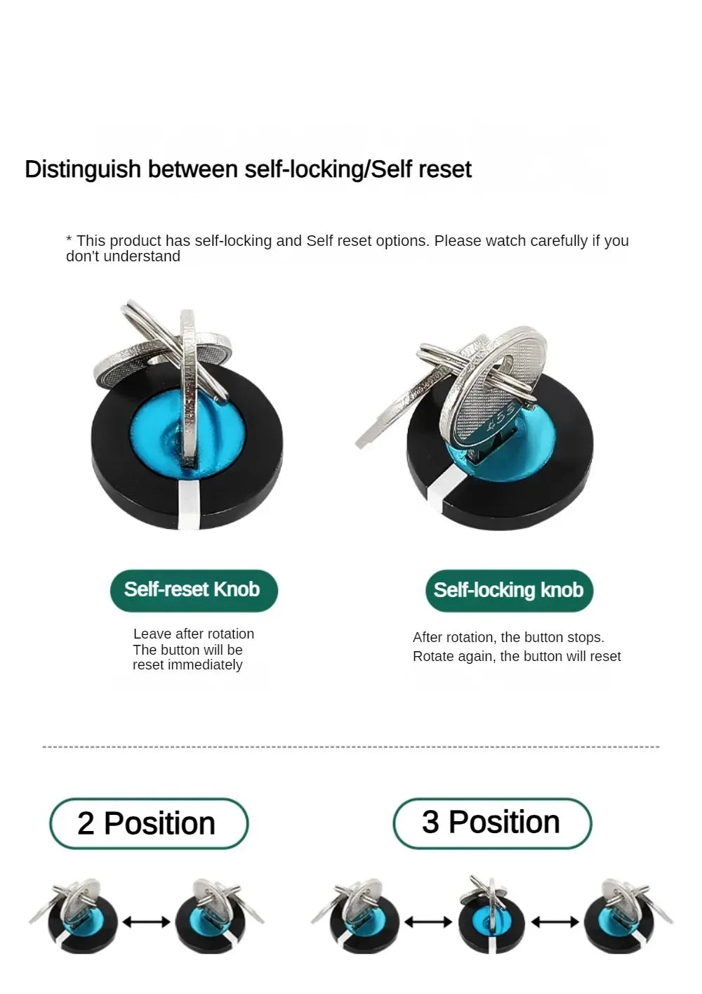 XB4 Key Select Knob Switch 22mm 2/3 Position Self Locking Momentary Self Reset Key Emergency Stop Power Push Button Switch 10A