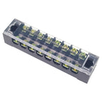 1PCS- TB1508 Dual Row Thick Copper Screw Terminal Block Flame Retardant Grounding Strip Wire Connector 600V 15A