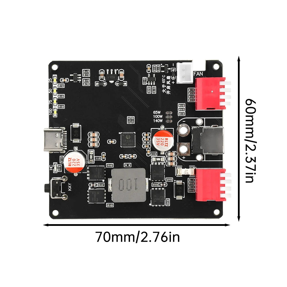 140W 2S 3S 4S 5S 6S Lithium Battery Charging Board Bidirectional Fast Charging Li-ion Lifepo4 BMS Charger Type-C IP2366 PD3.1