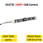 OV2735, 1080P USB Camera Module,30fps,2MP 1920x1080 HD,For Raspberry Pie PC Android Face Recognition，UVC Compatible