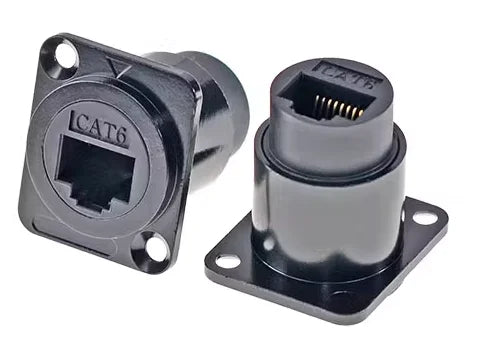 1pc Metal D Type Module USB 2.0/3.0&Type C&HDMI&RJ45 CAT6-Jack Socket Through Network Panel Mounting Electronic Connector
