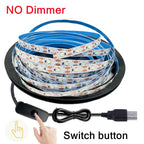 5V USB Led Strip Light SMD 2835 50CM 1M 2M 4M 5M White/Warm White/Red/Blue/Green IP21 Flexible Lighting Ribbon Tape Backlight