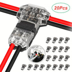 10/100PCS Wire Cable Snap In T2 Connector No-solder No-peel Quick Terminal Connections Joiners Auto Plug Electrical Accessories