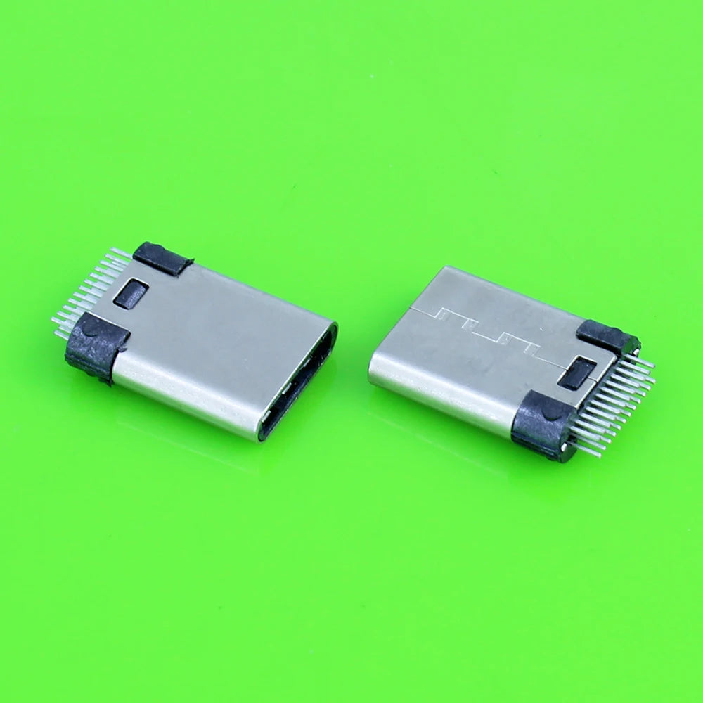 USB 3.1 Type C Connector 24 /8Pins Male/Female Socket Receptacle Adapter to Solder Wire & Cable 24 Pins Support PCB Board