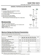 PULAR 20pcs/lot 6A10 10A10 20A10 30A10 10A20 Rectifier Diode 6A 10A 20A 30A 1000V 2000V R-6