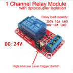 DC5/9/12/24V Single Channel Relay Module Smart Switch  With Optocoupler Shield High/Low Level Trigger Power Module for Arduino