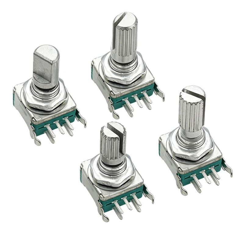 5PCS EC11 Rotary Encoder 5‑Pins Rotary Code Switch With Push Button 15mm / 20mm Half‑shaft Plum‑shaft