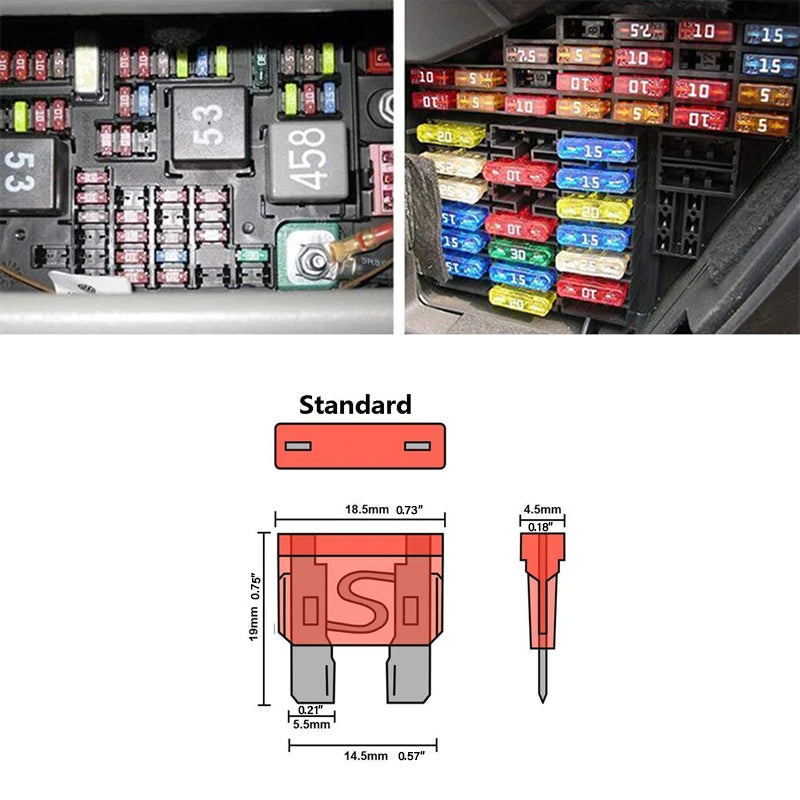 AGASHE 1‑50AWG Inline Blade Fuse Holder 2A‑50A Blade Fuse Kit Auto RV Truck Boat Marine Vehicle Circuit Protection Replacement
