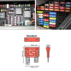 AGASHE 1‑40AWG Inline Blade Fuse Holder 30PCS Blade Fuse Kit Auto RV Truck Boat Marine Vehicle Circuit Protection Replacement