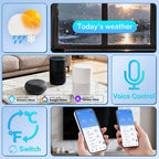 Tuya WiFi Weather Station RF433 IP65 Waterproof Outdoor Temperature Humidity Sensor Thermometer Hygrometer 2-9 Sub Devices