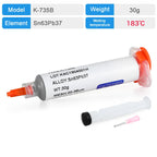 KELLYSHUN Solder Paste, Leaded Syringe Welding Paste, for Soldering BGA LED SMD Containing Silver Sn63 Electronics Tin Paste