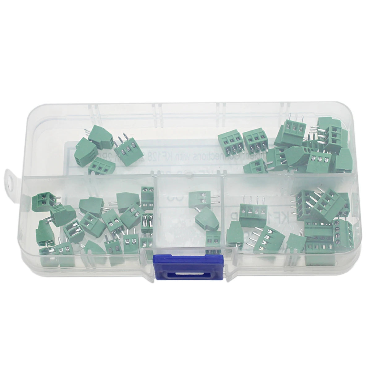 50PCS Efficient Connections with KF128 2.54mm 2P/3P/4P PCB Mount Screw Terminal Box Kit