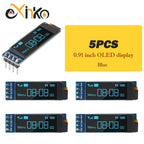 1-10pcs 0.91 inch OLED Display Module White/Blue OLED 128X32 LCD LED Display SSD1306 12832 0.91 IIC I2C Communicate for Arduino