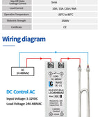 LCTC Solid State Relay DIN Installation DC-AC AC-AC DC-DC Single-Phase Relay With Radiator 10a15a25a40a SSR