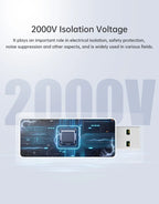 ALIENTEK USB 2.0 High-Speed Isolator HUB23 Industrial-Grade 480Mbps Opto-Coupler Photoelectric Protection Module