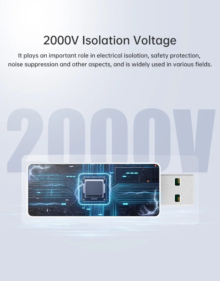 ALIENTEK USB 2.0 High-Speed Isolator HUB23 Industrial-Grade 480Mbps Opto-Coupler Photoelectric Protection Module