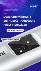 JCALLY JM7 Max TypeC/Light-ning To 3.5mm Digital Audio Cable DAC CX31993 For Android/Apple Adapter Decode Amp 32bit/384KHz