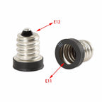 6pcs E11 to E12, E12-E11 Candelabra E12 to Mini Candelabra E11 Incandescent Halogen CFL LED Bulb Light Socket LampHolder Adapter
